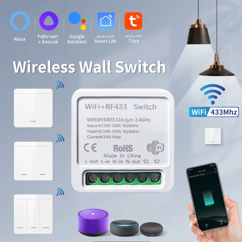 Smart Light Switch Wifi - Interruttore Luce Intelligente WiFi Tuya, Interruttore