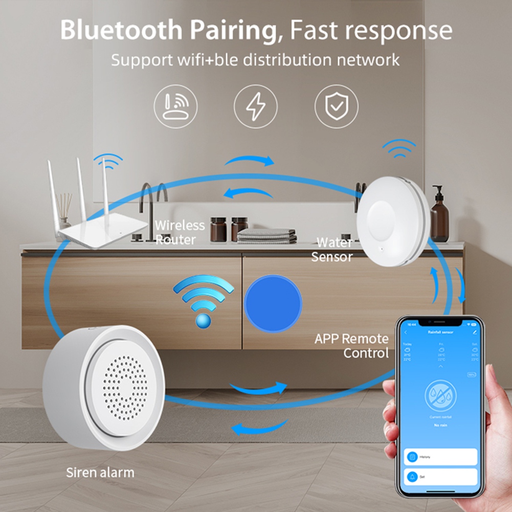 Smart Home Automation Kit - PHILE-Sensore di Perdite d'Acqua WiFi per