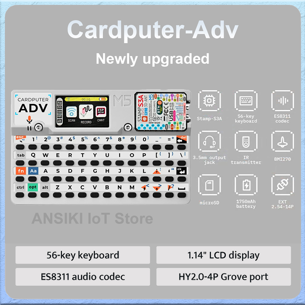 Electronics Project Kit - M5Stack Cardputer-Adv Computer Programmabile Stamp-S3A con